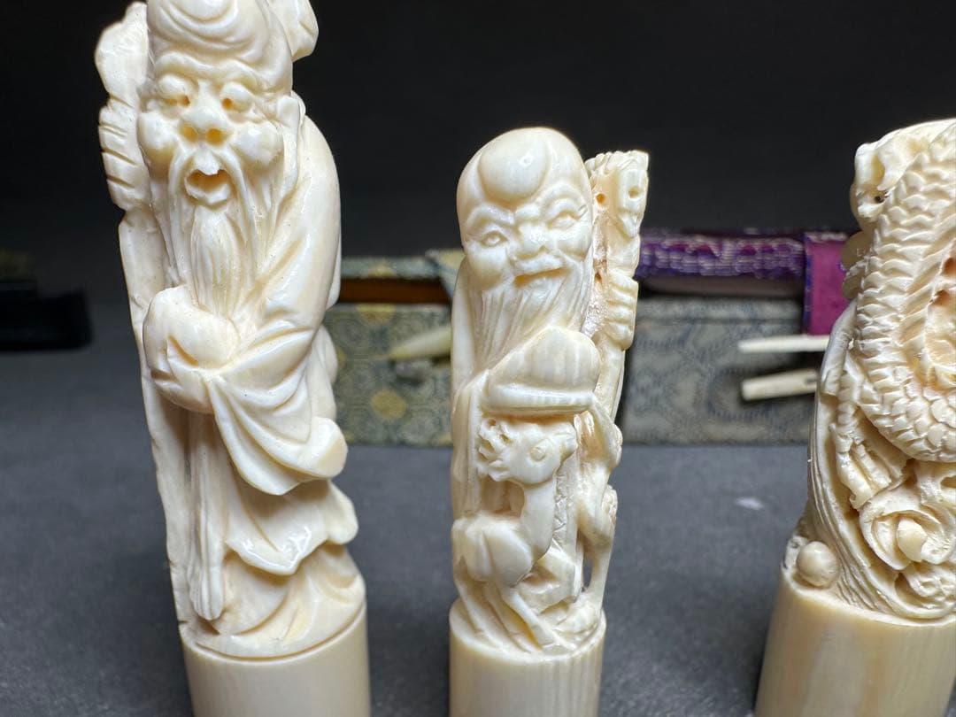 極上　印鑑　印材　置物　古美術品　 細密細工　骨董　アンティーク　彫刻 工芸品