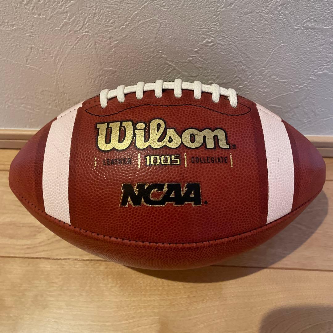アメフト　ウィルソン　本革　ボール