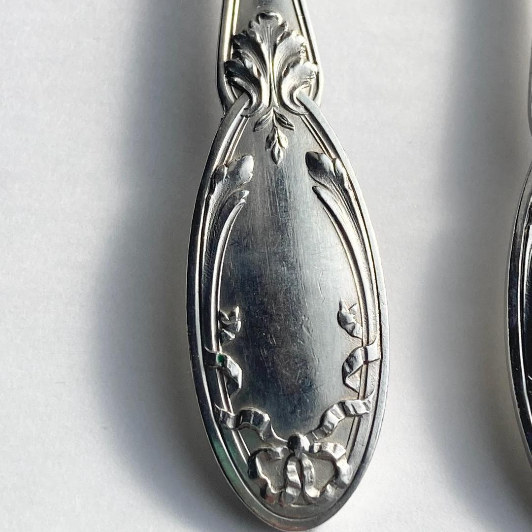 【アイルズバロウ】４本セット☆リボンモチーフ☆ティースプーン