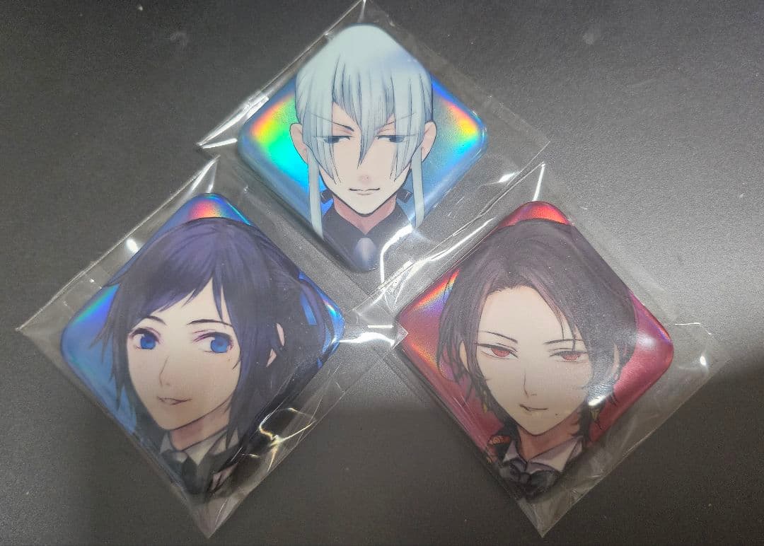 刀剣乱舞　大本丸博　祝装　スクエア缶バッジ　加州清光 大和守安定 江水左文字