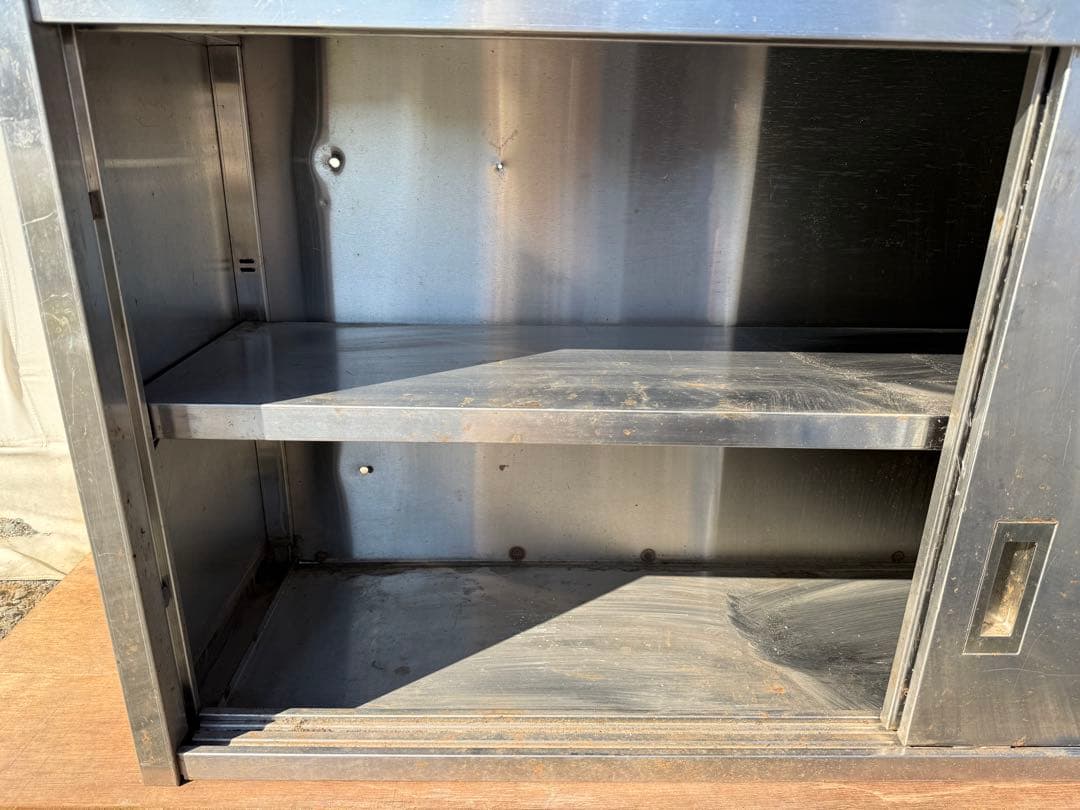 【O-1884】吊戸棚 スチール製 厨房機器 収納棚 業務用