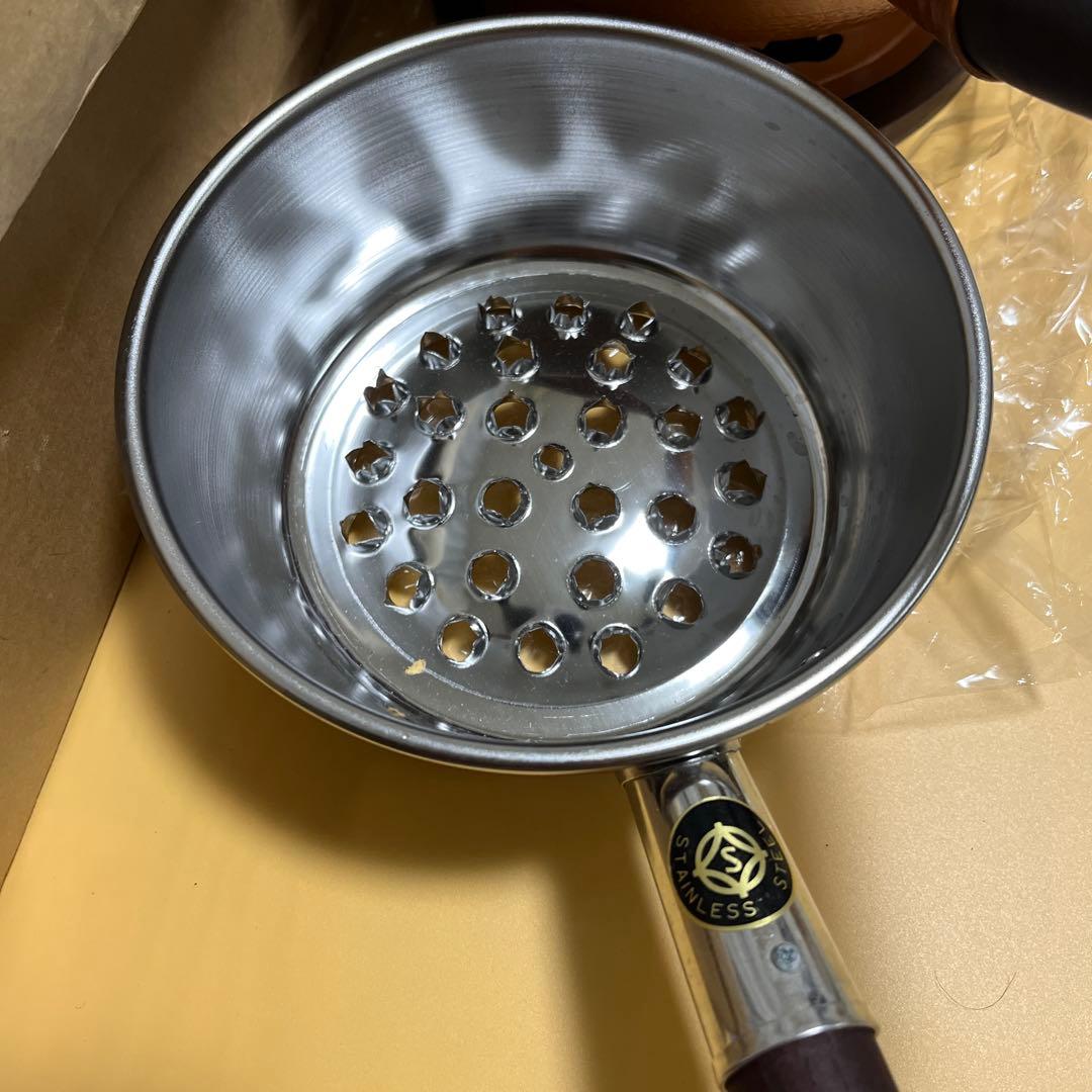 未使用長期保管品 台付十能 炭道具 茶室 茶道具 炭の火おこし 水屋道具