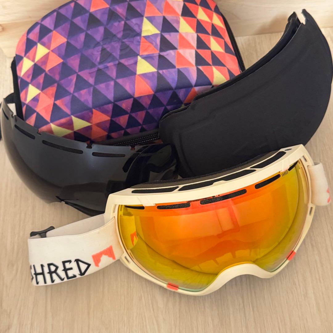 SHRED ゴーグル ホワイト/オレンジ ミラー