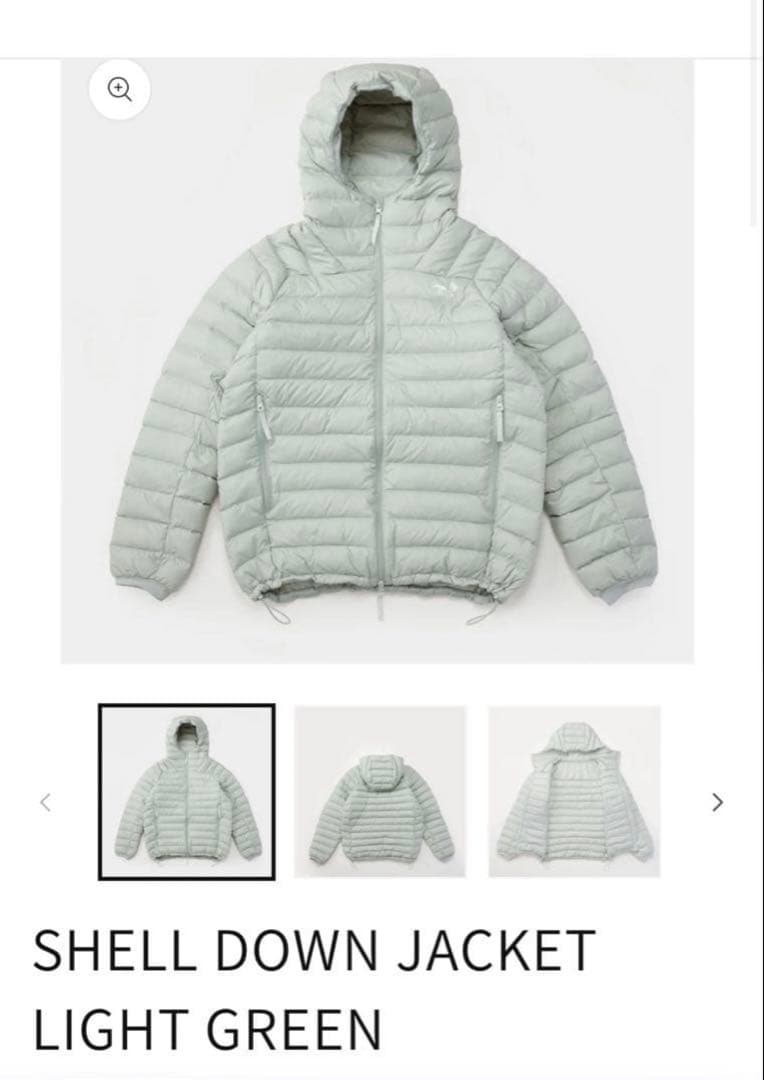 あ*様 FEELS ライトグリーン ダウンジャケット　S