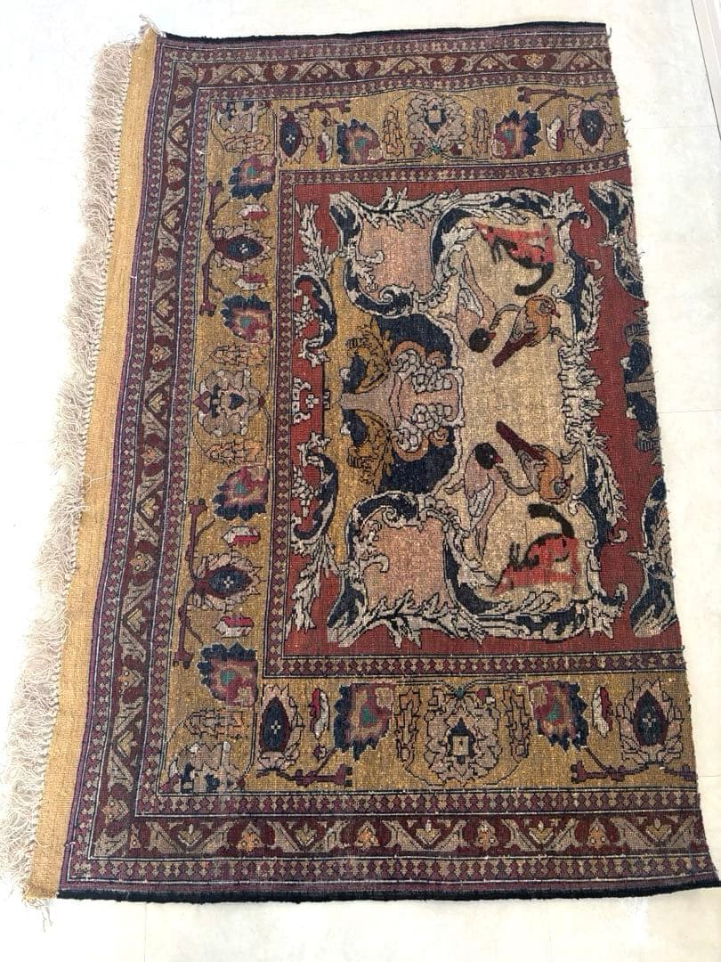 アフガニスタン絨毯【フラグメント】断片　ディスプレイ　ペルシャ　パキスタン　玄関