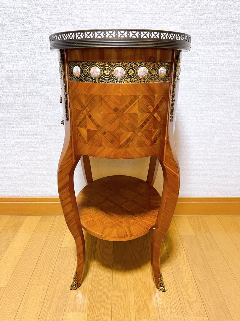 最高級 スペイン家具 マリネール コンソールチェスト 寄木細工 マホガニー材