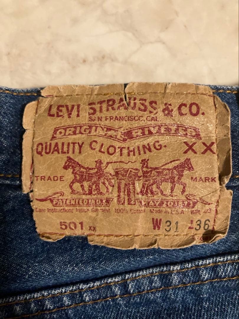 Levi’s 501XX 紙パッチ USA製 555 W31 L36