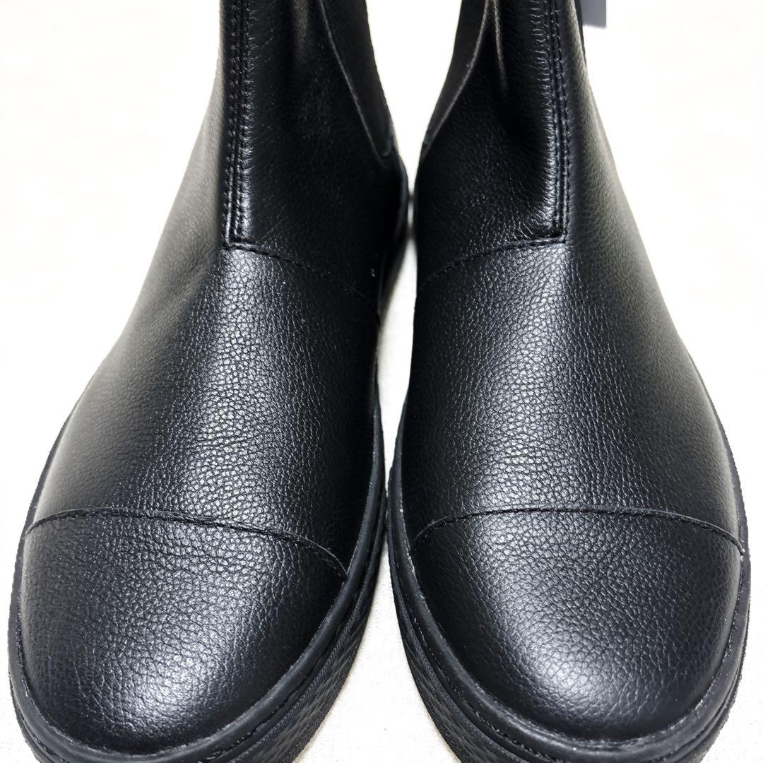 新品 本革 コンバース オールスター クップ エペ WR サイドゴアブーツ 黒