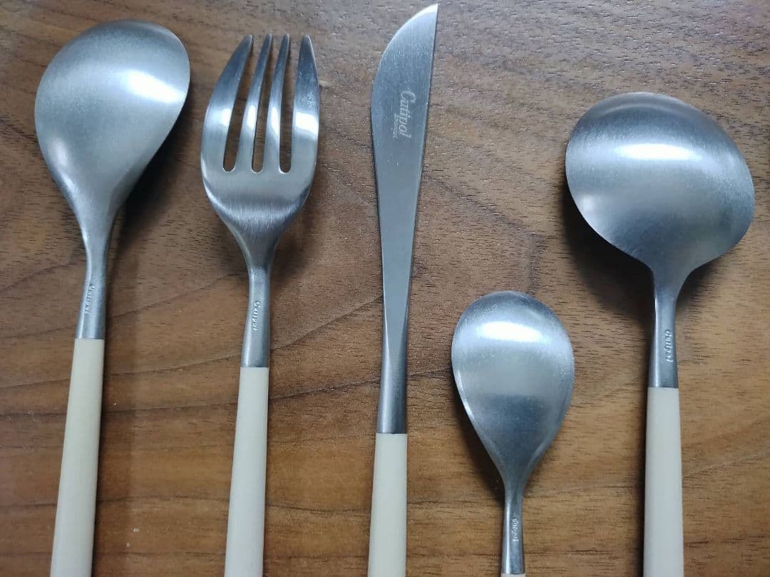 クチポール　カトラリー　シルバー×アイボリー　５種類×２セット　10本