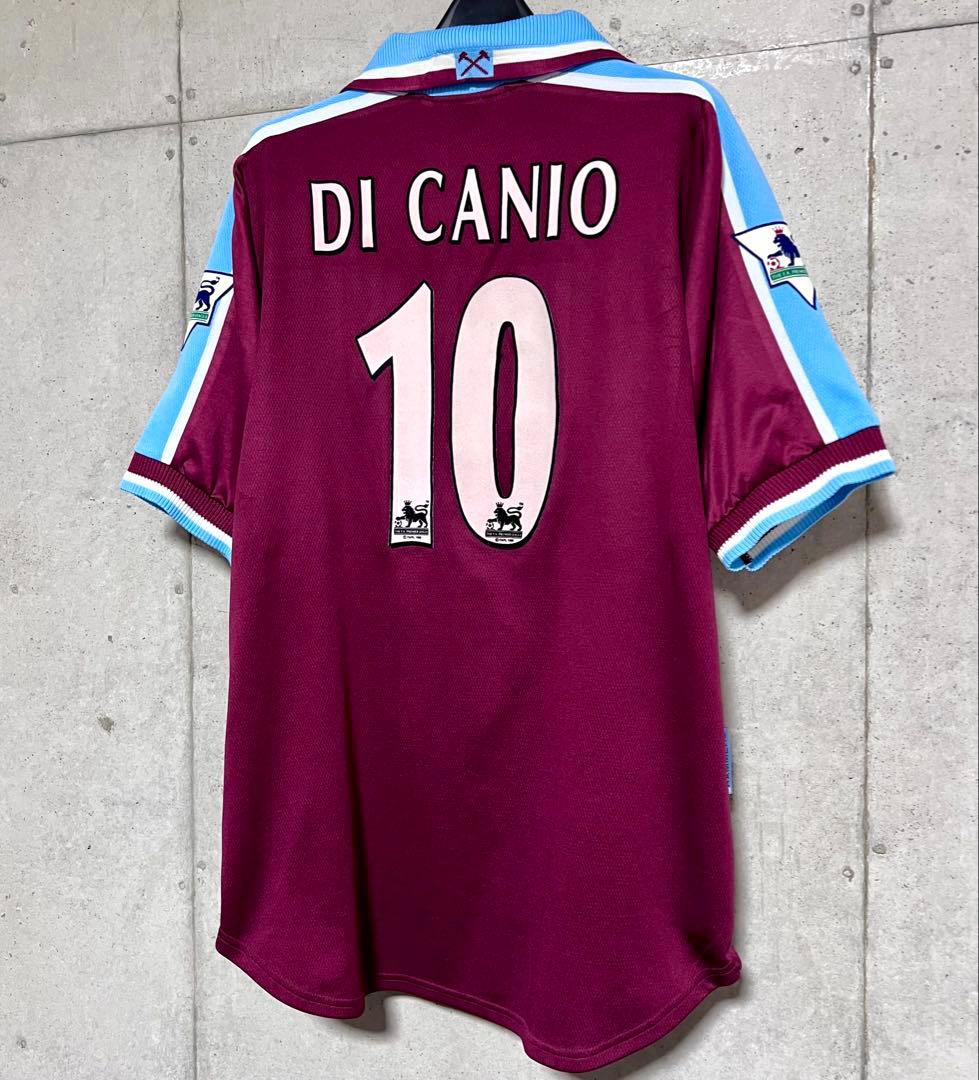 【当時物】99-01 ウェストハム ♯10 ディカーニオ【L-XL相当】ホーム