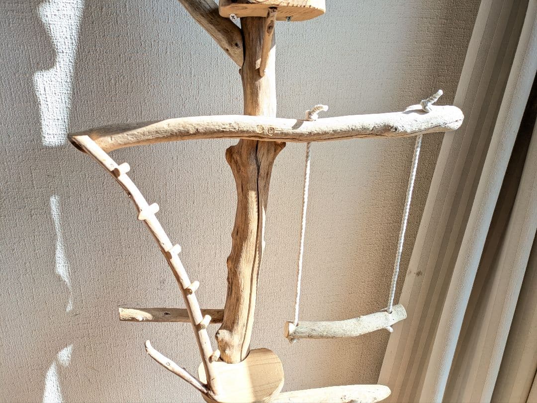 流木止まり木・バードタワー『癒しの森』・高さ118cm