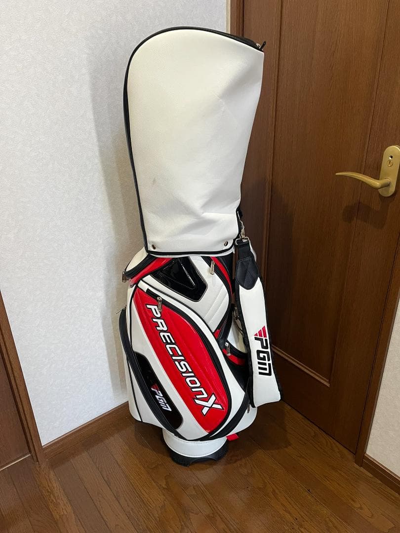 【キャディーバック】PGM スタンダードゴルフバッグ 赤と白