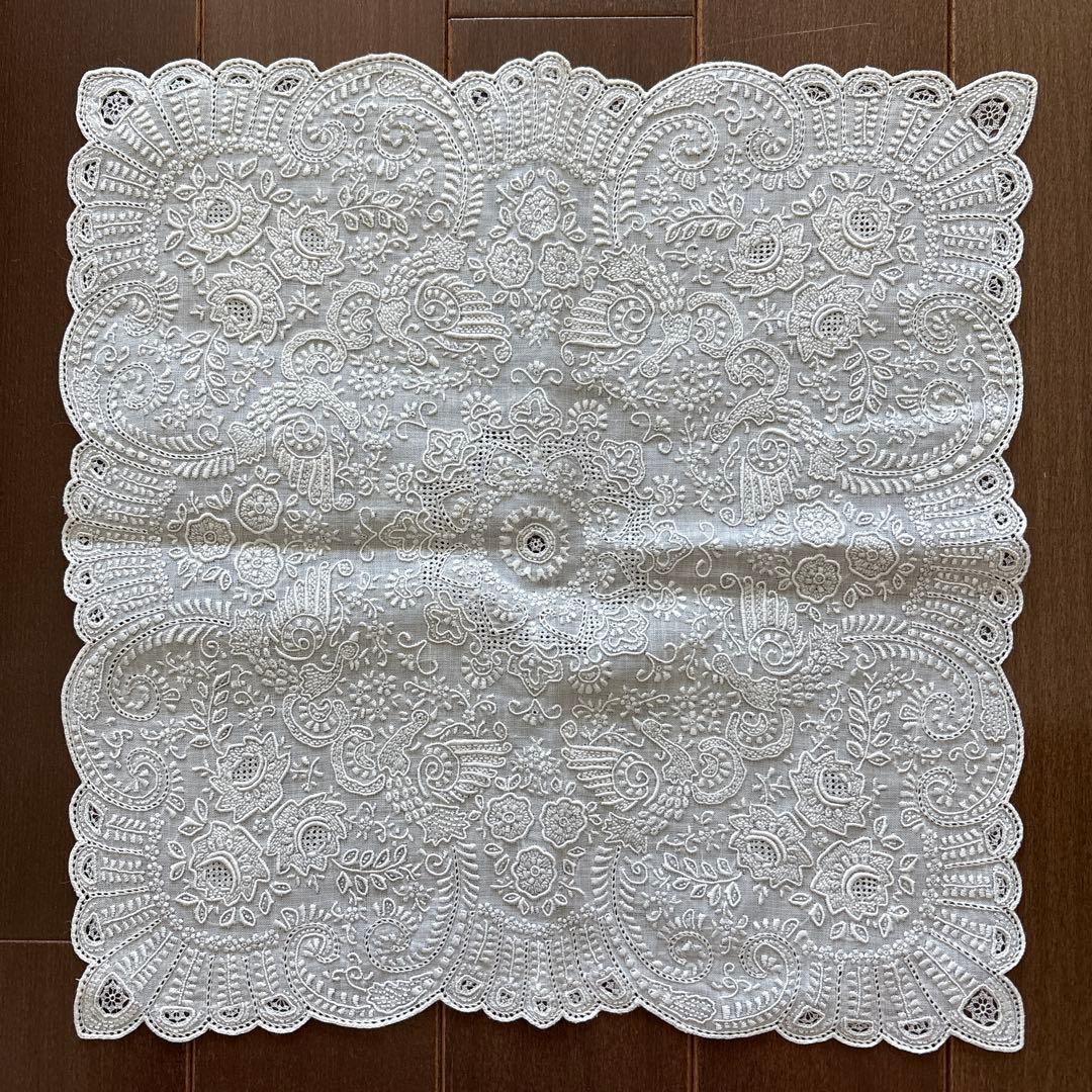 スワトウ　ハンカチ　汕頭　鳳凰　刺繍　SWATOW 花柄