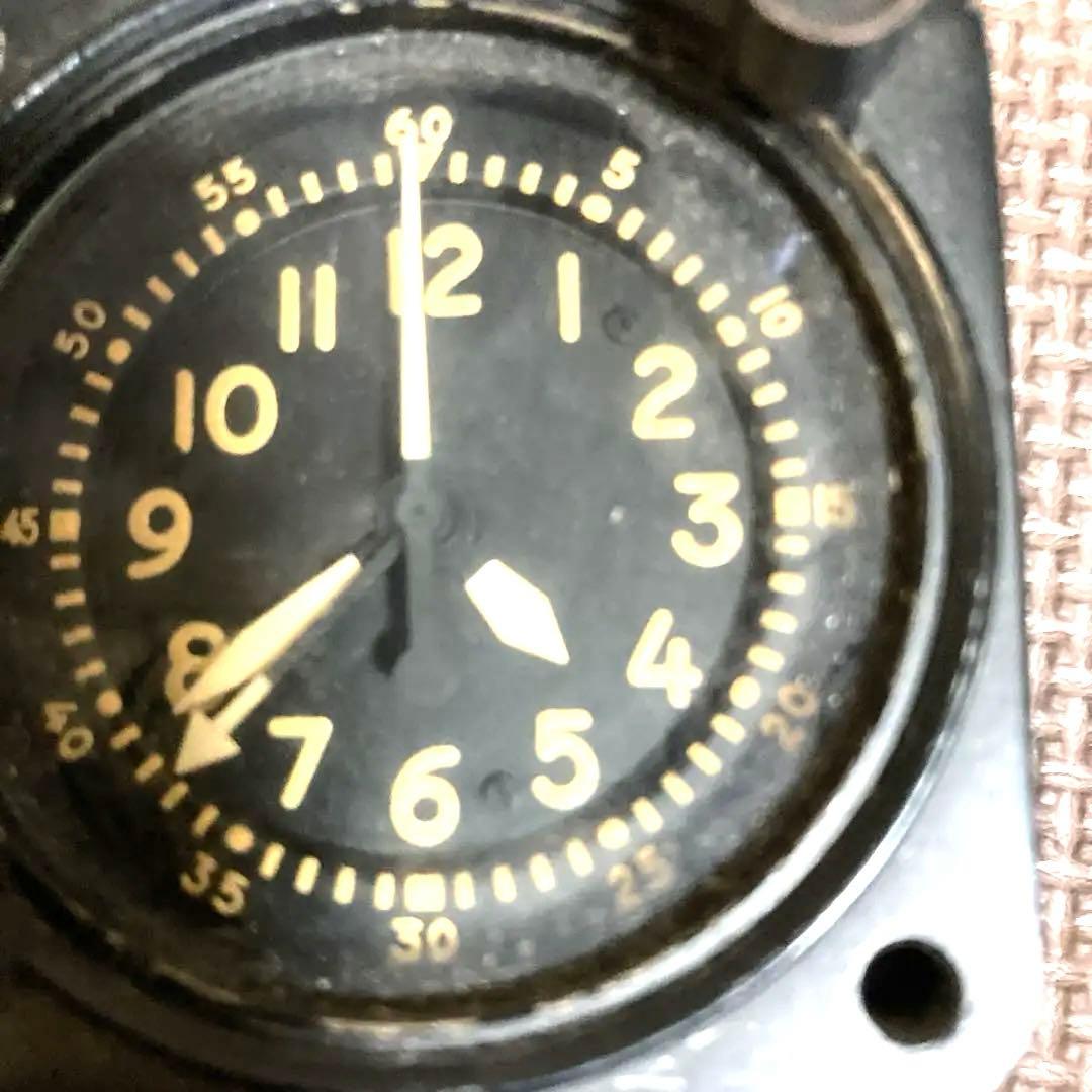 米国用航空機コックピットクロックウォルサム手巻き稼働中