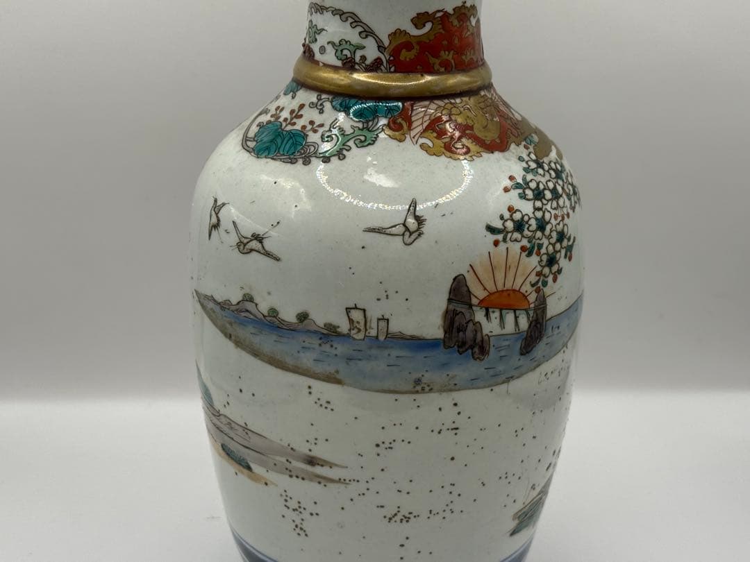 古九谷焼　恵比寿　馬紋　瓶　送料込み260120