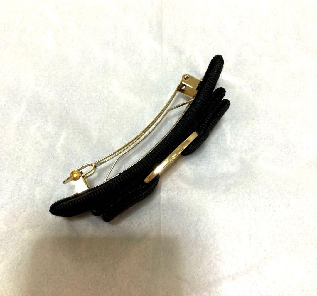 フェラガモ　バレッタ ヴァラ リボン ヘアアクセ ブラック ゴールド