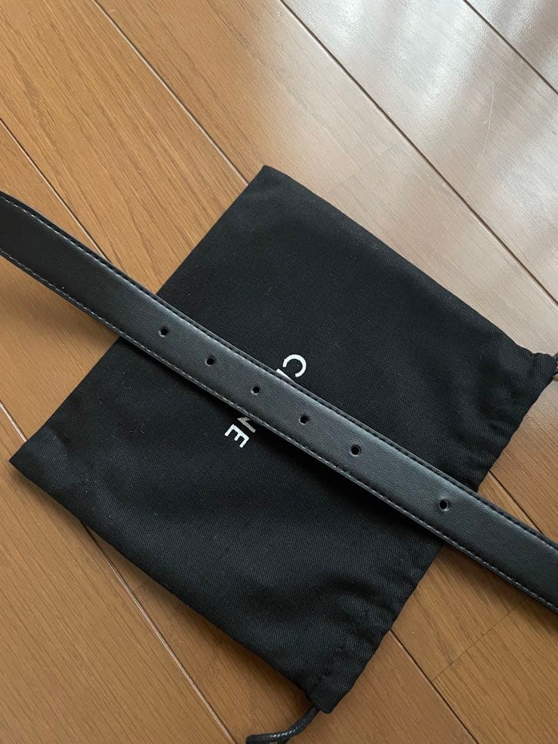 CELINEベルト トリオンフ カーフスキンブラック 63、64㎝75㎝〜80