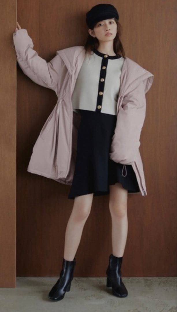 【新品未使用タグ付き】SNIDEL 西川モッズダウンコート ピンクベージュ