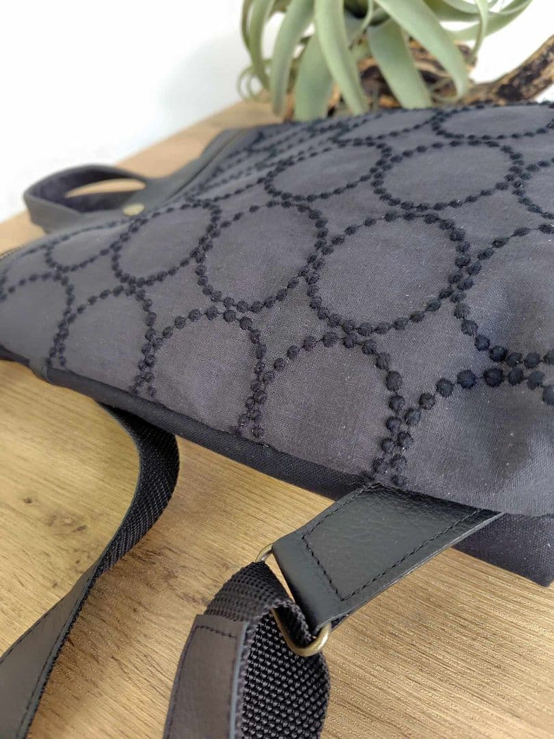 ミナペルホネン/tambourineタンバリンチャコール/A４サイズリュック