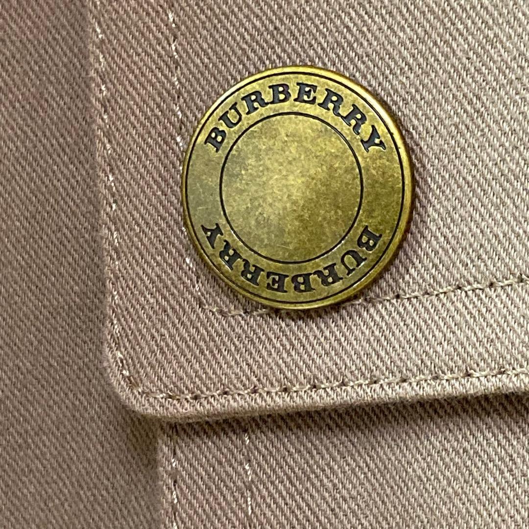 バーバリーロンドン✨モッズコート　46 大きいサイズ　茶　メガチェック　フード