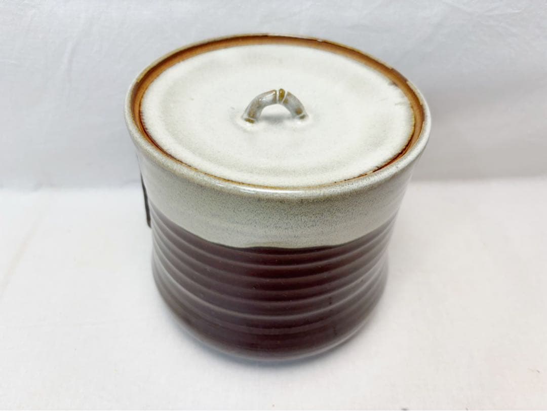 未使用 茶道具 西尾健斎作 耳付 水指 陶印 水差し 共箱