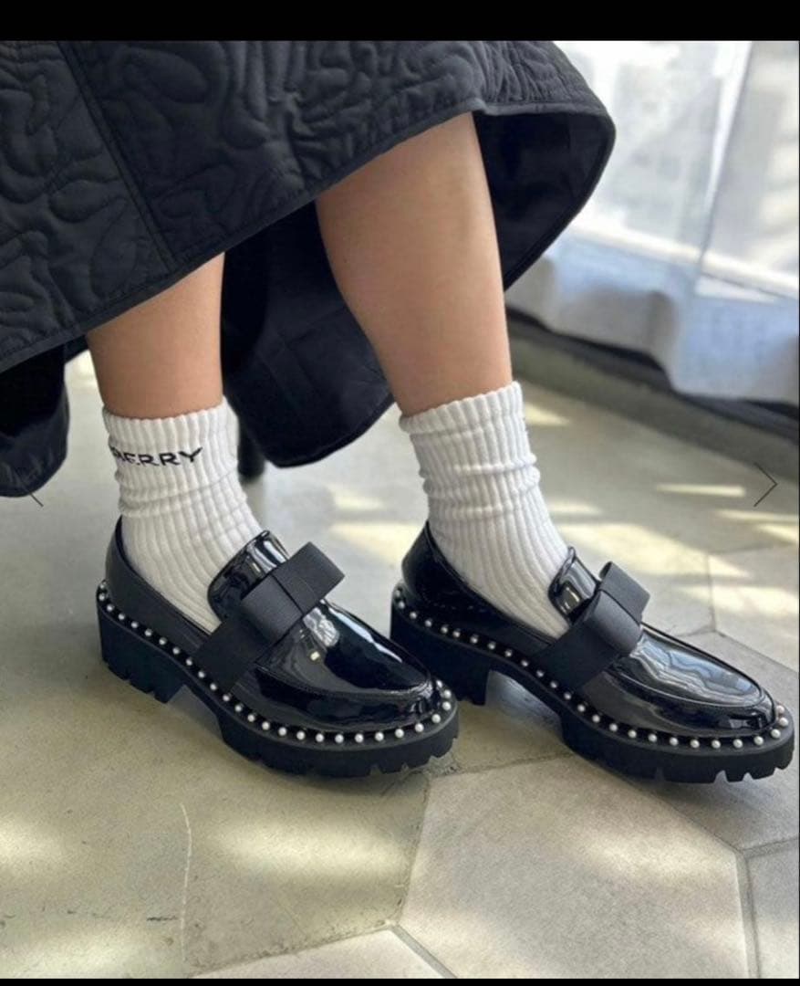 完売品　Akiron x Donoban ブラックローファー　M エナメル