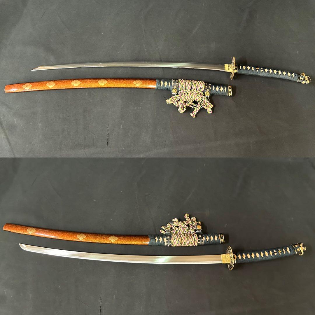 金梨子地花菱散糸巻太刀拵え 模造刀 陣太刀