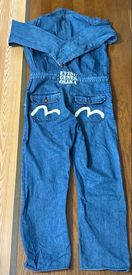 エヴィス/デニムジャンプスーツ/オールインワン/カモメペイント/SIZE 40