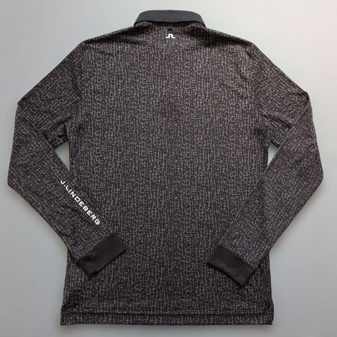 【極美品】ジェイリンドバーグゴルフ　デジタル迷彩柄　ポロシャツ長袖　刺繍ロゴ　M