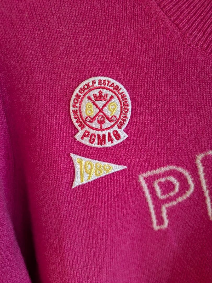 PEARLY GATES ピンク カシミヤニットセーターsizeМ