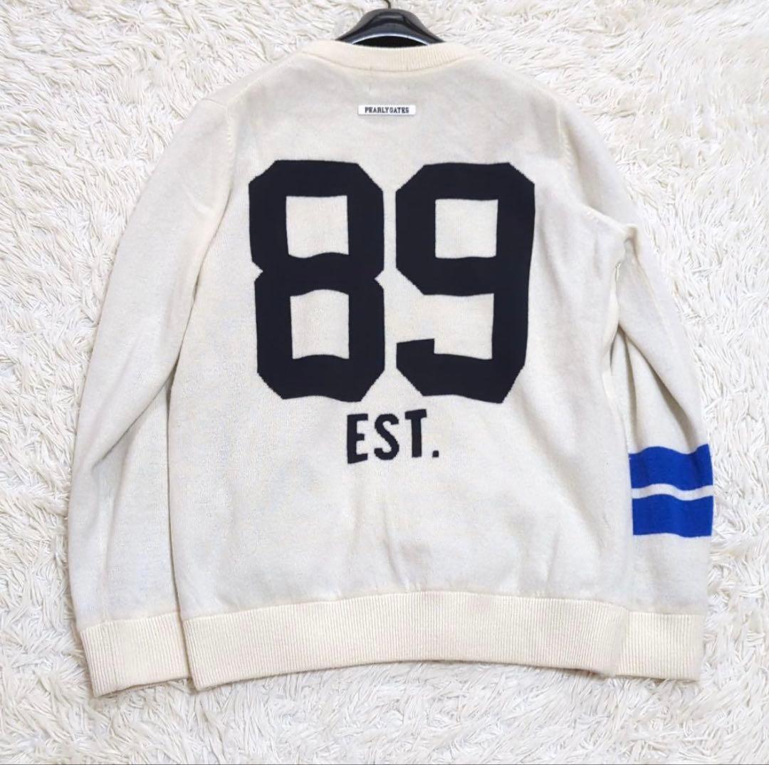 値下げ　PEARLY GATES カシミヤセーター　ホワイト　24年AW　美品