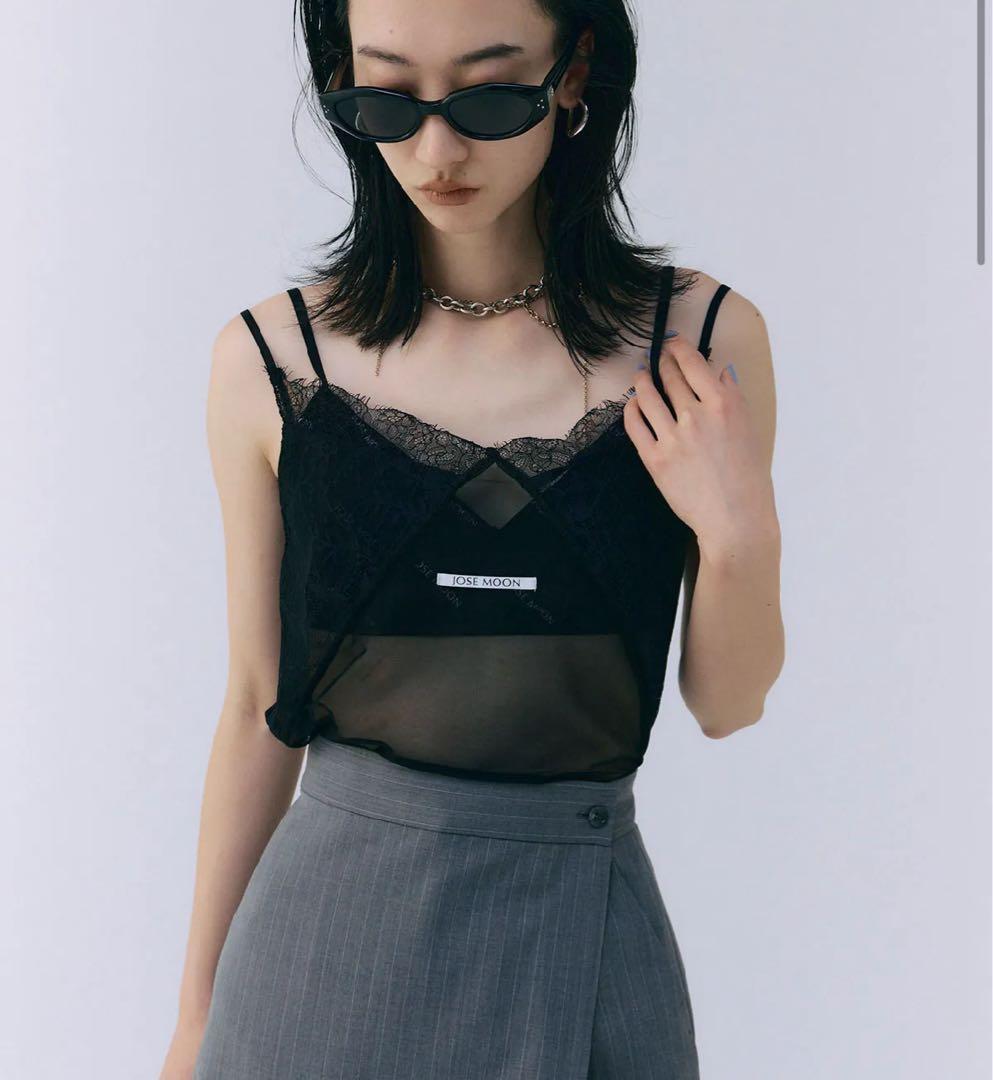 トップス LACE SHEER CAMISOLE josemoon