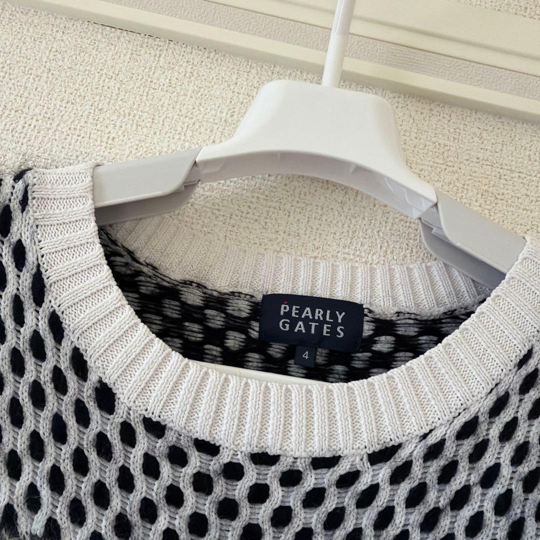 PEARLY GATES グレー ホワイト セーター サイズ4