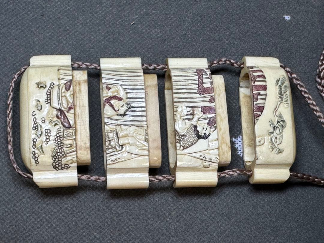 極上　印籠　根付　天然素材　置物　古美術品　 細密細工　骨董　アンティーク