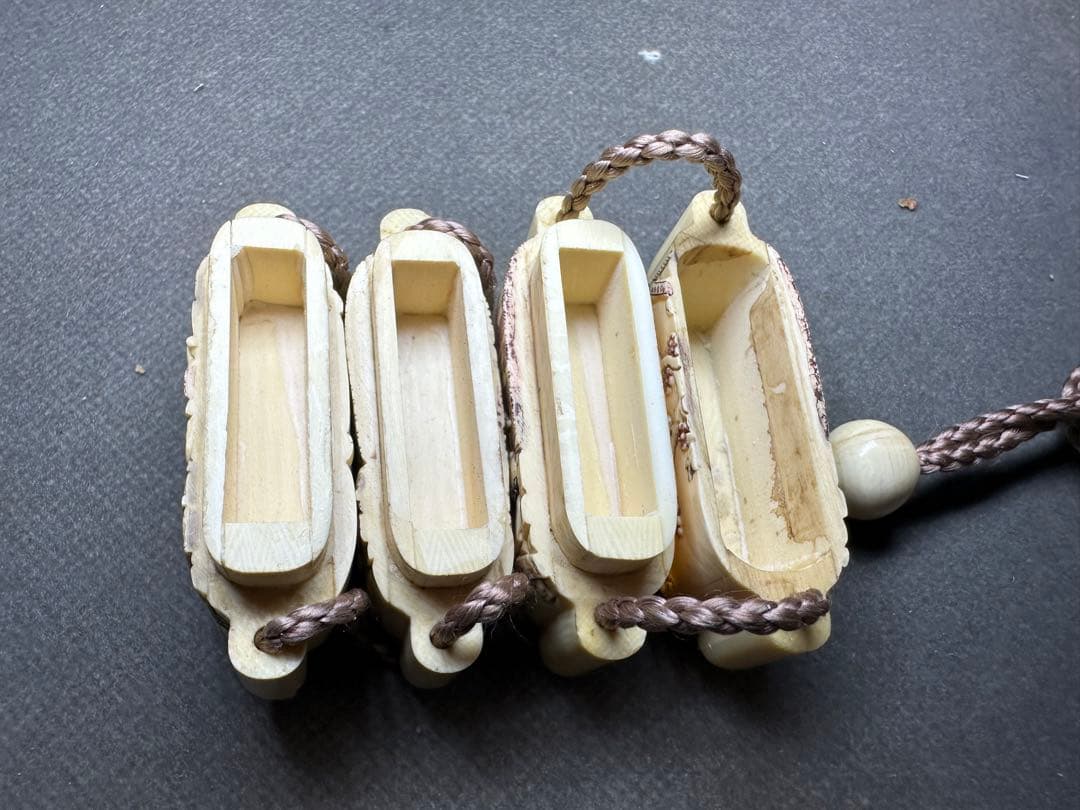 極上　印籠　根付　天然素材　置物　古美術品　 細密細工　骨董　アンティーク