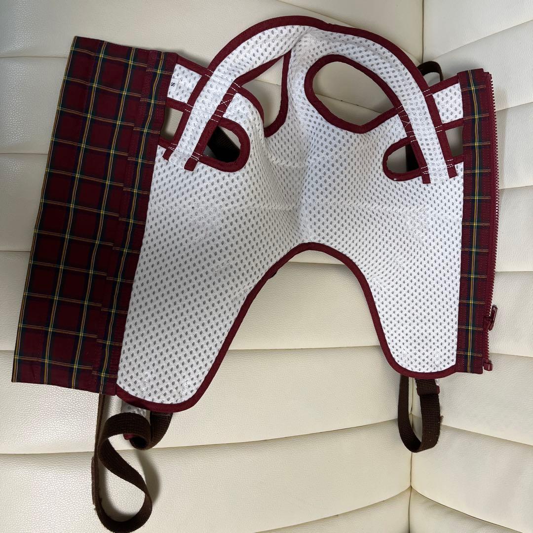 介護用ハーネス バーガンディ チェック柄