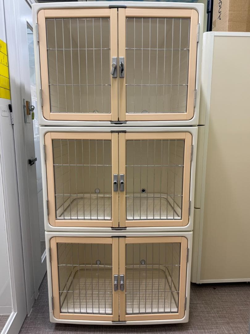 【新古品】ボンビアルコン ペットマンション 片面タイプ 3段片面 ベージュ B