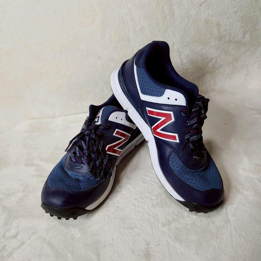 美品！ニューバランスゴルフ スパイクレスゴルフシューズ 24.5センチ ネイビー