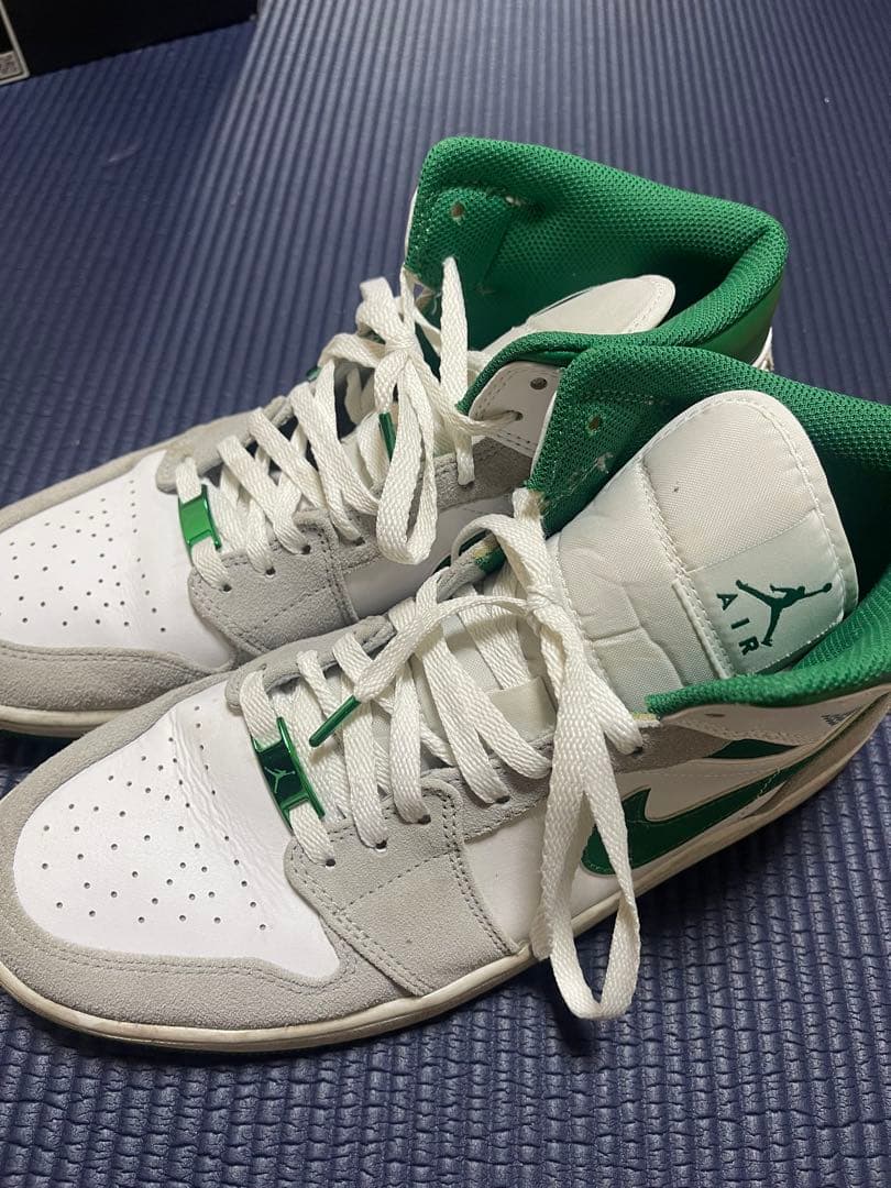 Air Jordan ホワイト/グリーン ハイカットシューズ　27.5cm