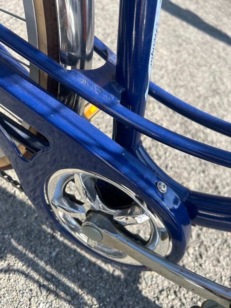 ネイビー シティサイクル 前カゴ付き 24インチ