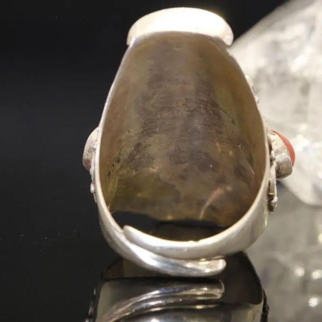 一眼天珠指輪　シルバー925/可動式最大26号まで