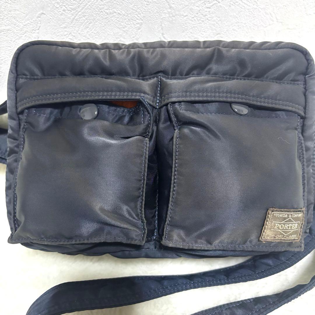 ✨希少色✨PORTER タンカー アイアンブルー ショルダーバッグ 2層 レア