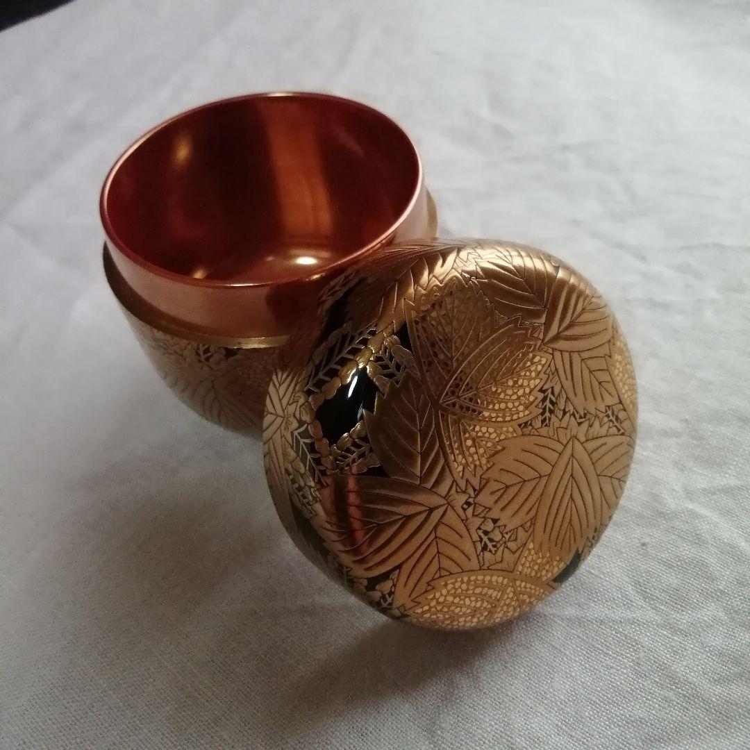 大棗　一后一兆作　桐蒔絵　鵬雲斎の花押付き