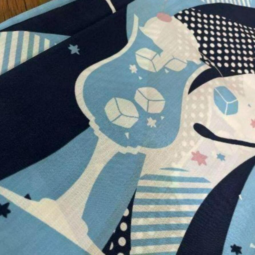 ◆ノー皺加工最高級カルキュロ◆変わり織り涼しげパフェタイムクリームソーダ浴衣