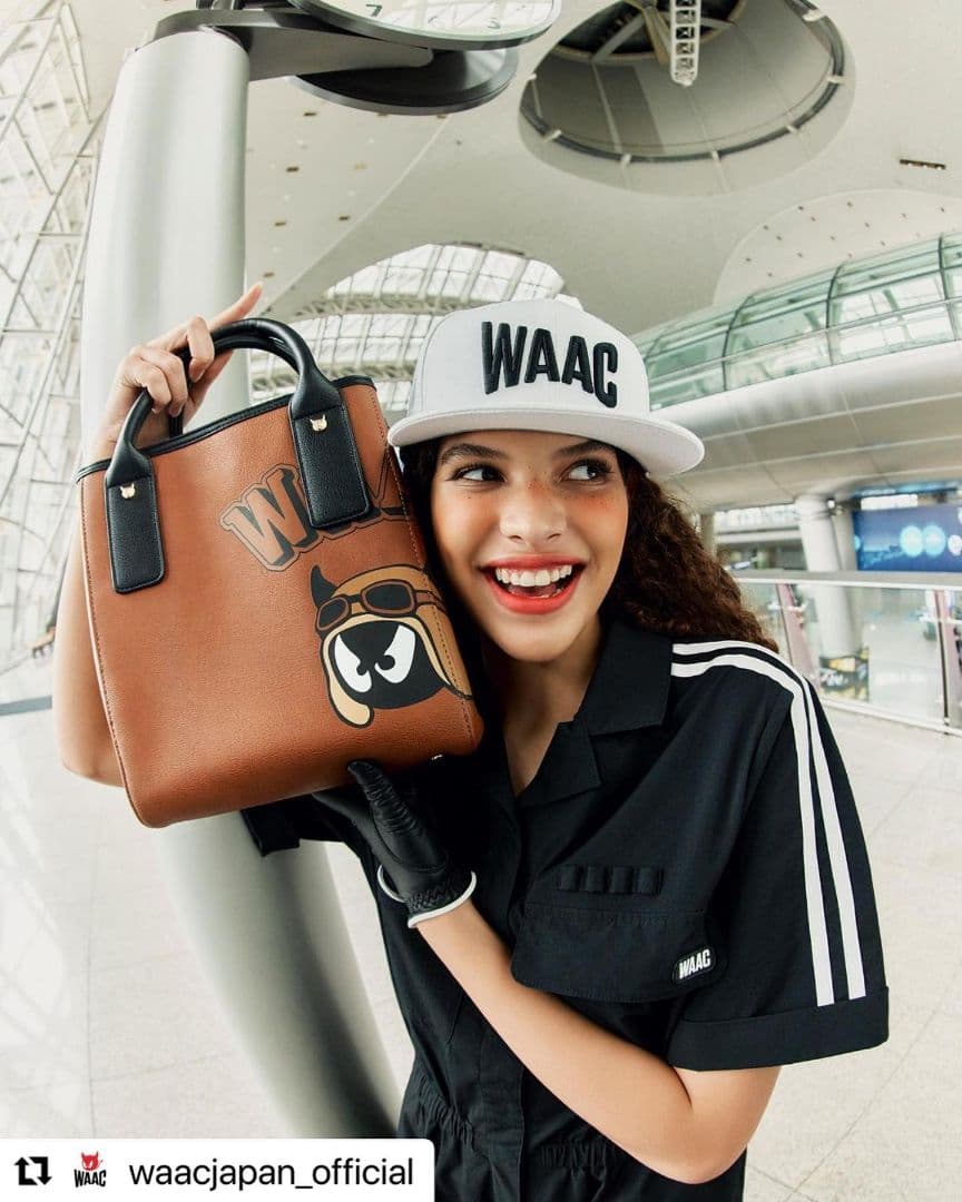 WAAC　カートバッグ ショルダーバッグ 黒 ブラック ラウンドバッグ　ゴルフ