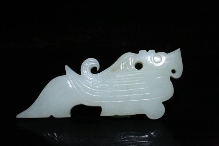商代 玄鳥装身具 ペンダント中国古玉和田白玉籽料 骨董收藏