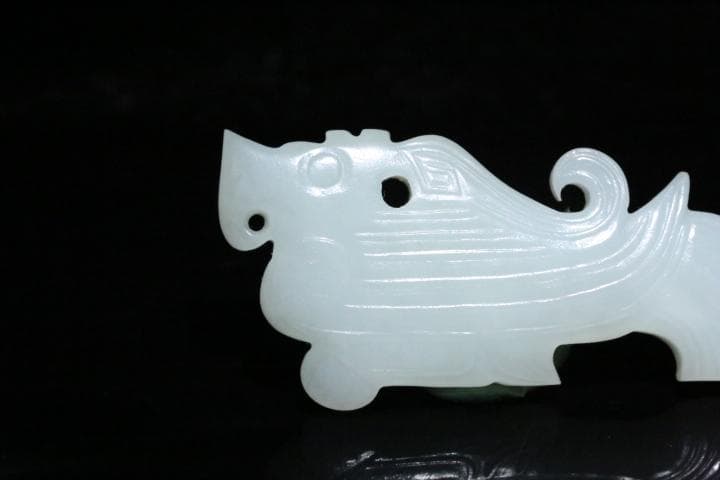 商代 玄鳥装身具 ペンダント中国古玉和田白玉籽料 骨董收藏