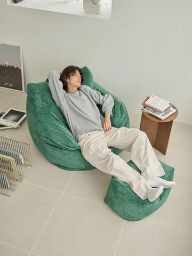 も　LOOSYビーズソファ　オットマン付き