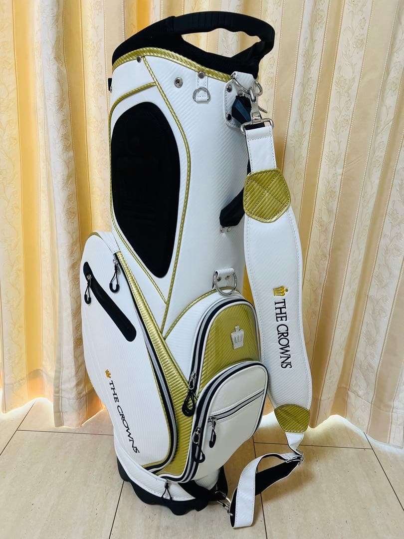レア⭐︎中日クラウンズ⭐︎記念非売品⭐︎キャディバッグ ホワイト・ゴールド