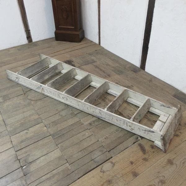 イギリス アンティーク 家具 木製ラダー ステップ はしご ペイント 6119e